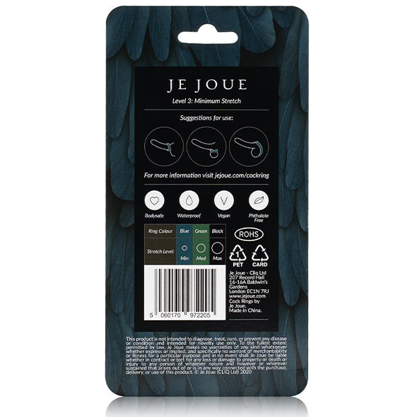 JE JOUE – ANELLO IN SILICONE BLU STRANGOLAMENTO MINIMO