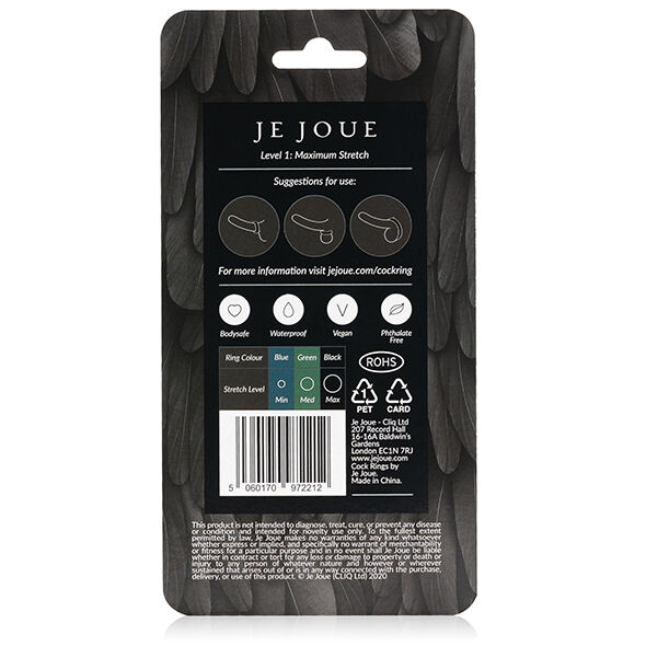 JE JOUE – ANELLO PER IL CAZZO IN SILICONE MASSIMA ELASTICIT – NERO
