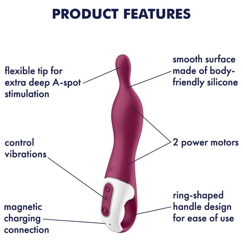 SATISFYER – VIBRATORE AMAZING 1 ASPOT BERRY