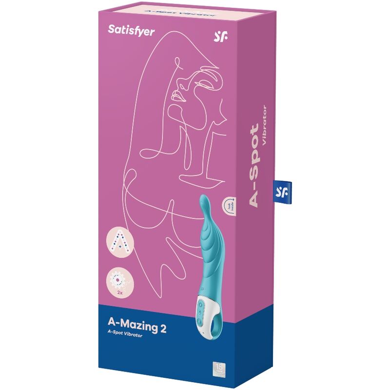 SATISFYER – VIBRATORE AMAZING 2 ASPOT TURCHESE