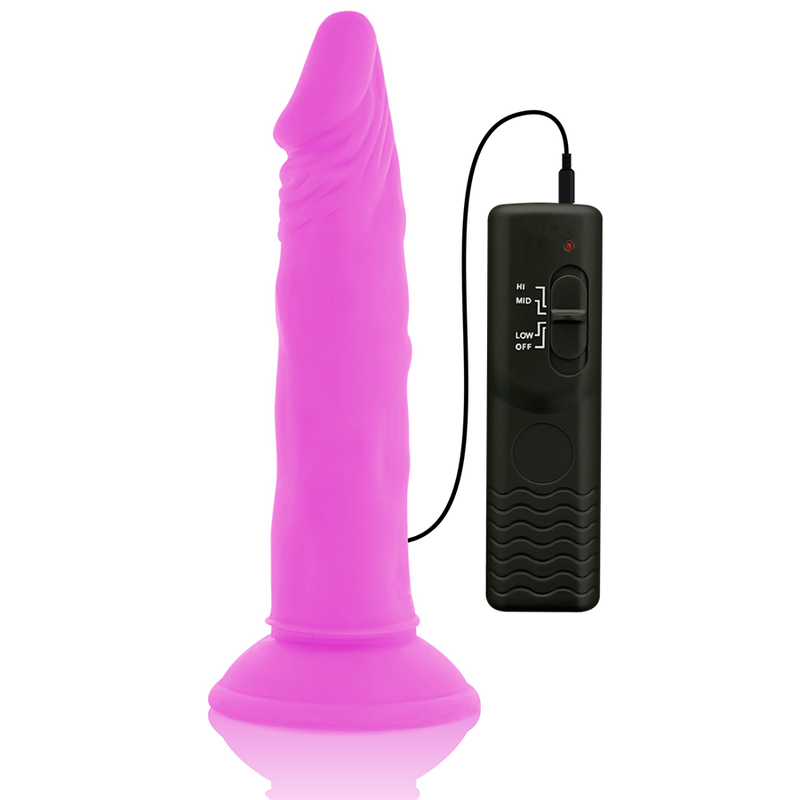 DIVERSIA – DILDO VIBRANTE FLESSIBILE VIOLA 23 CM -O- 4.3 CM