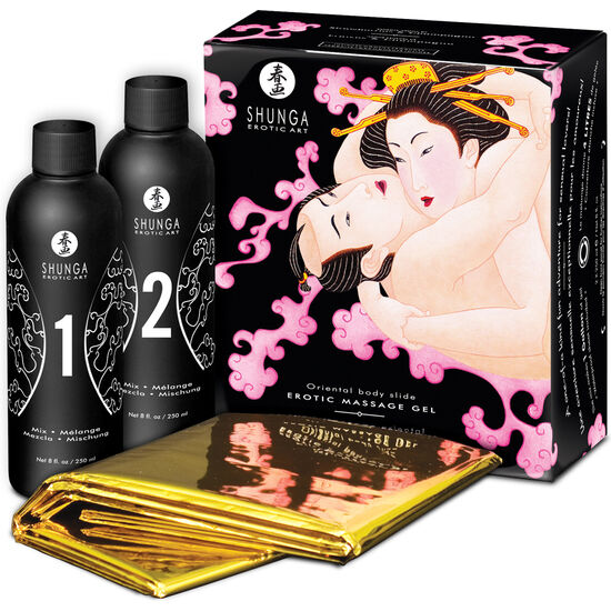 SHUNGA – GEL DA MASSAGGIO EROTICO CORPO A CORPO FRAGOLE E CAVA