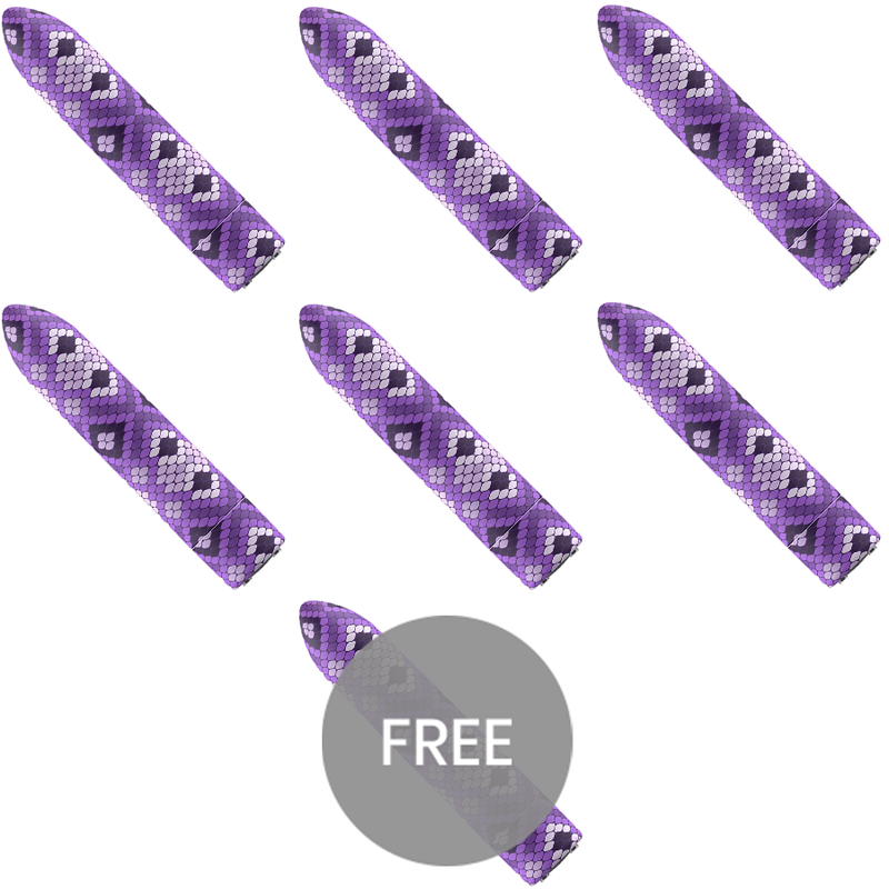 CUSTOM BULLETS – RICARICABILE SNAKE PURPLE MAGNETIC BULLET 10 INTENSITÀ 6 + 1 GRATIS