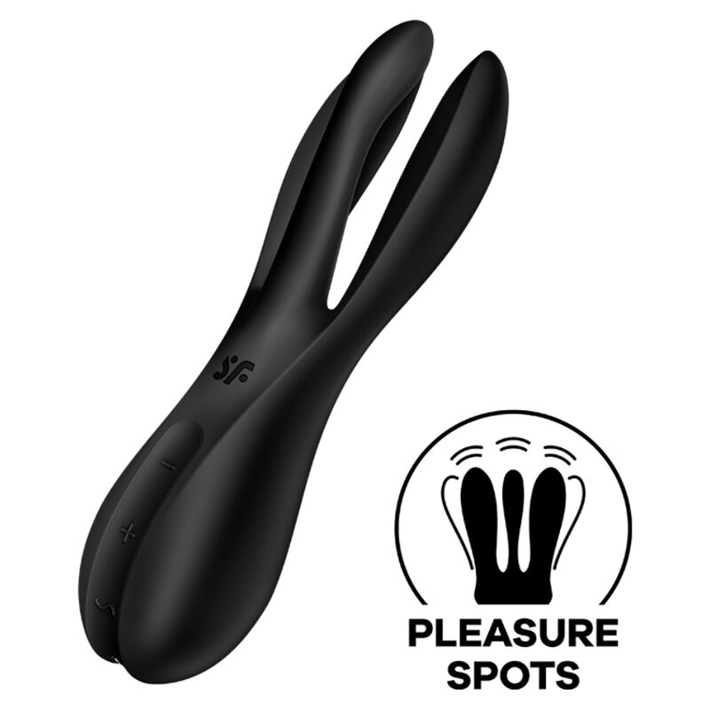 SATISFYER – VIBRATORE THREESOME 2 NERO