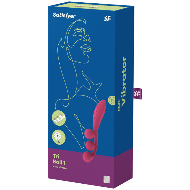 SATISFYER – MULTI VIBRATORE TRI BALL 1 ROSSO