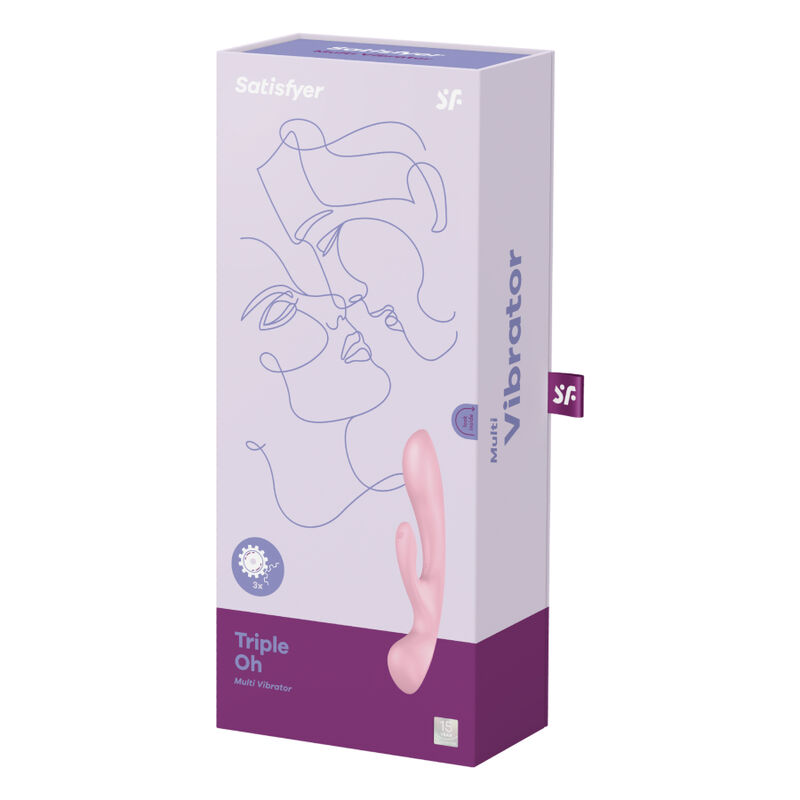 SATISFYER – TRIPLE OH VIBRAZIONE IBRIDA ROSA
