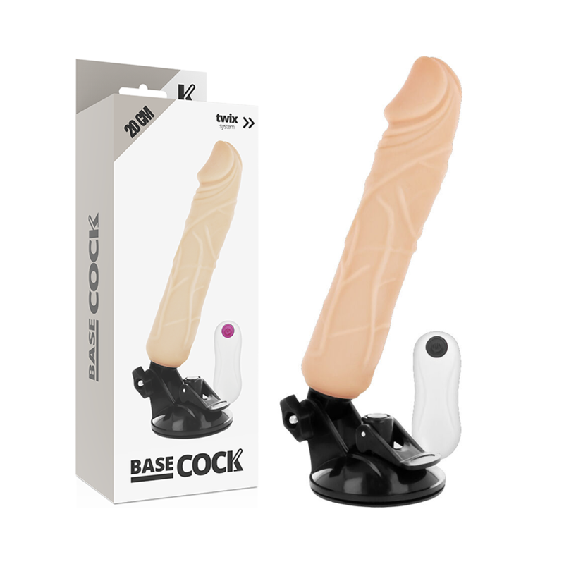 BASECOCK – VIBRADOR REALÍSTICO CONTROL REMOTO NATURAL 20 CM -O- 4 CM