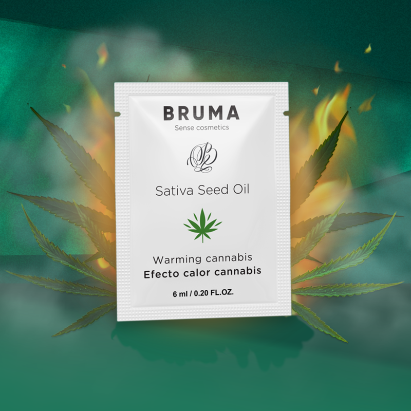 BRUMA – GEL SCORREVOLE ALLOLIO DI SEMI DI SATIVA GUSTO CANNABIS RISCALDANTE 6 ML