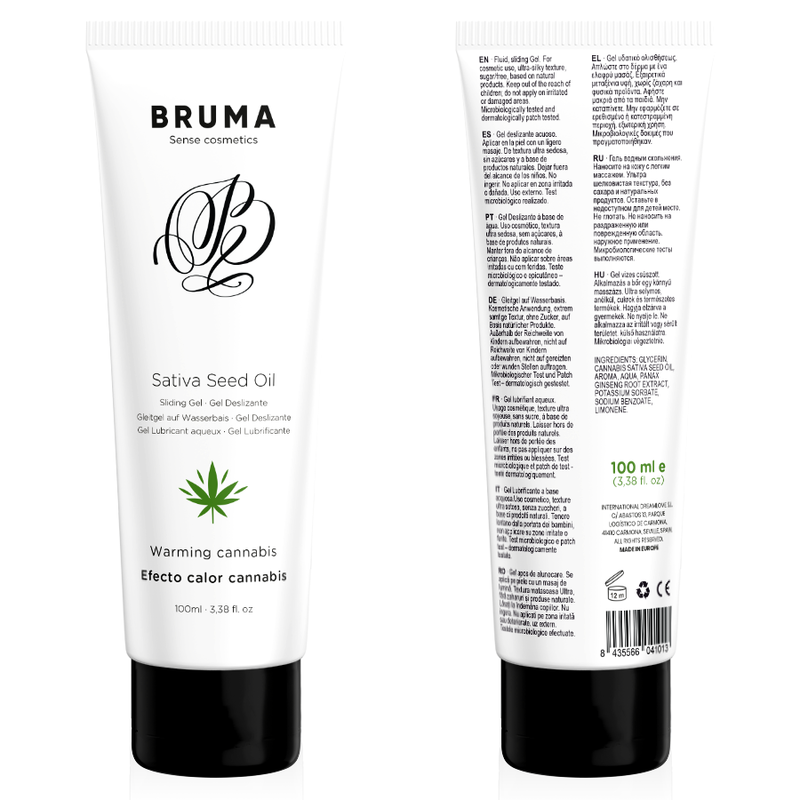 BRUMA - GEL SCORREVOLE ALLOLIO DI SEMI DI SATIVA SCALDANTE GUSTO CANNABIS 100 ML