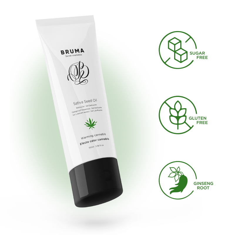 BRUMA – GEL SCORREVOLE ALLOLIO DI SEMI DI SATIVA SCALDANTE GUSTO CANNABIS 100 ML