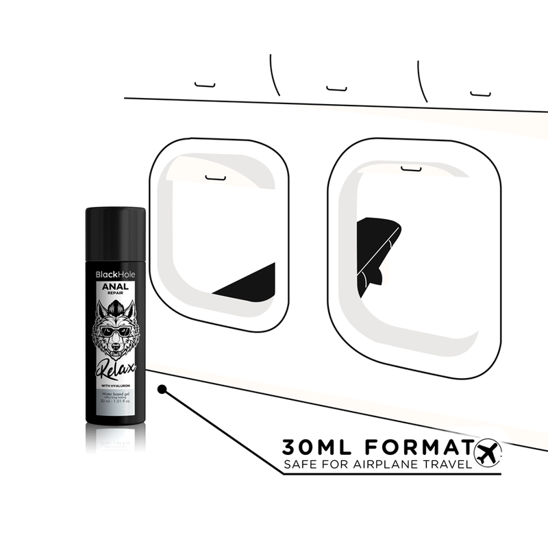 BLACK HOLE – RIPARATORE ANALE A BASE DACQUA RELAX CON IALURONICO 30 ML