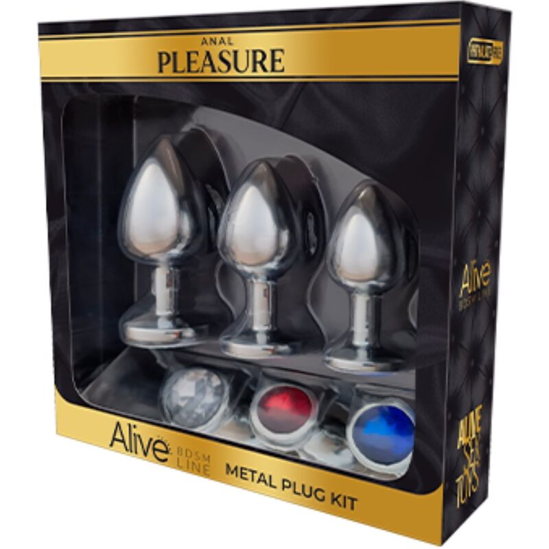 ALIVE – KIT PIACERE ANALE 3 PLUG METAL