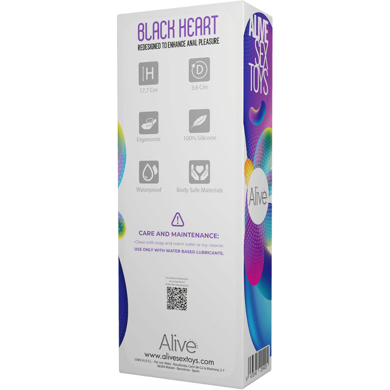 ALIVE – STIMOLATORE ANALE BLACK HEART TEAL