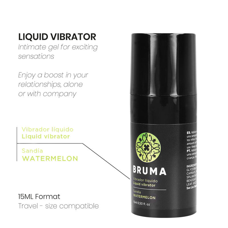 BRUMA – VIBRATORE LIQUIDO ULTRA SCORREVOLE ANGURIA 15 ML