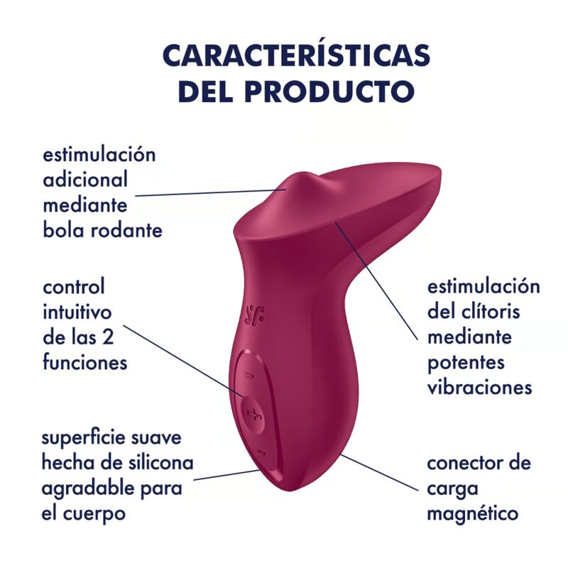 SATISFYER – VIBRATORE ECCITANTE DA APPOGGIO CLITORIDE FUCSIA