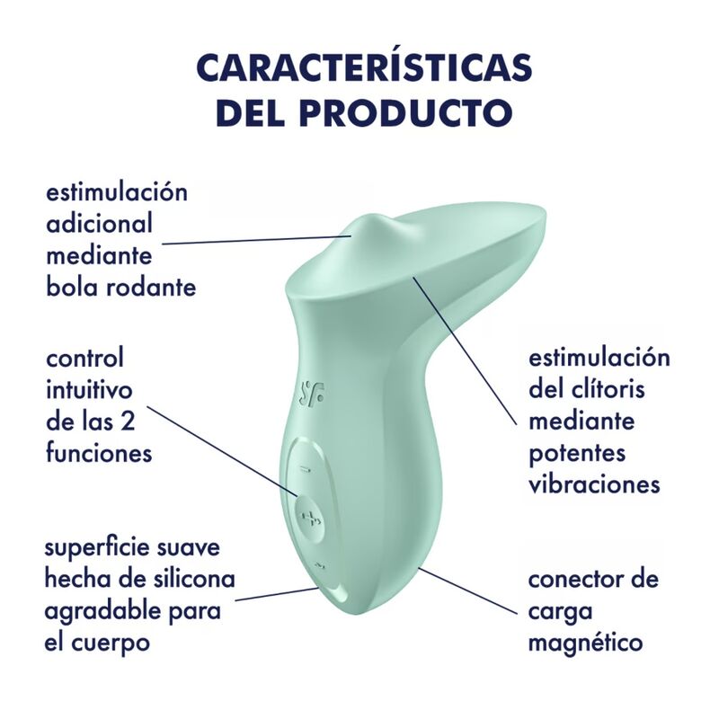 SATISFYER – VIBRATORE EXCITERRR DA APPOGGIO CLITORIDE MENTA