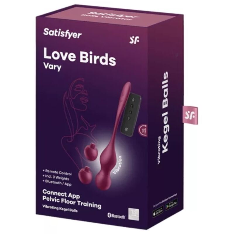 SATISFYER – LOVE BIRDS VARY SFERE VIBRANTI APP GRATUITA WINE ROSSO