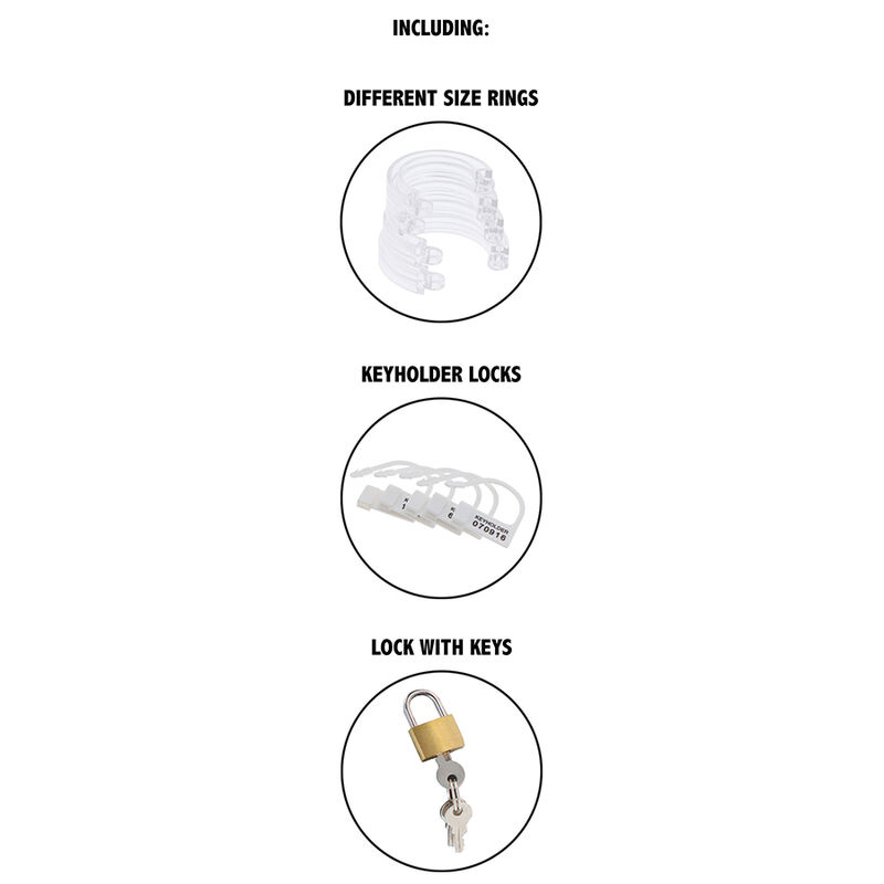 HIDDEN DESIRE – EXTREME GABBIA PER CAZZO CASTITÀ ACRILICO REGOLABILE TRASPARENTE