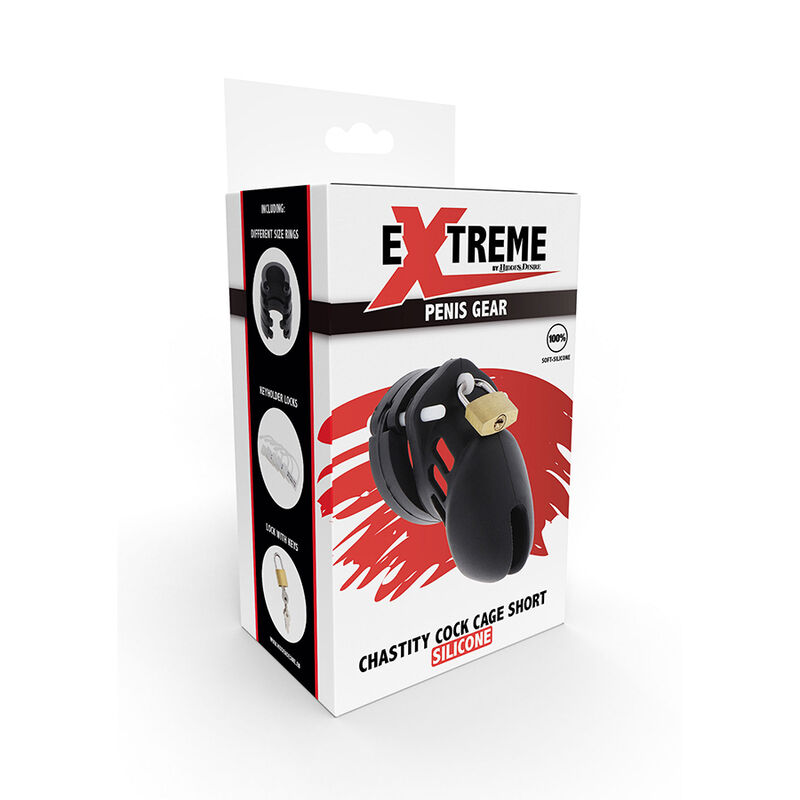 HIDDEN DESIRE – EXTREME GABBIA PER CAZZO IN SILICONE TAGLIA S NERA