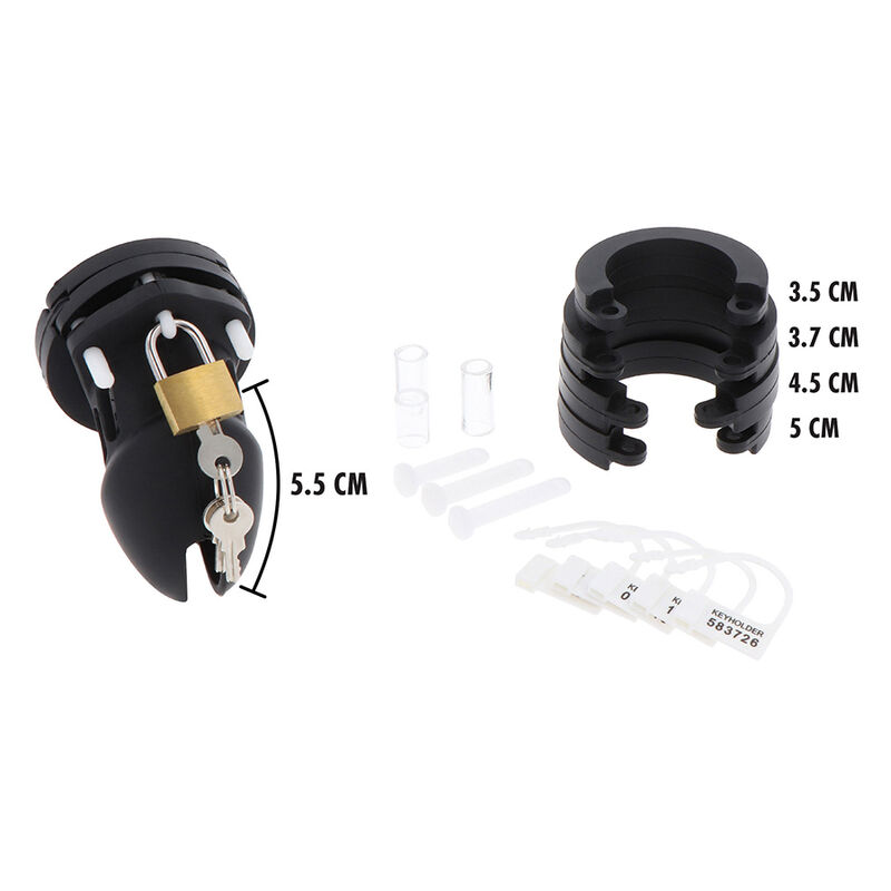 HIDDEN DESIRE – EXTREME GABBIA PER CAZZO IN SILICONE TAGLIA S NERA