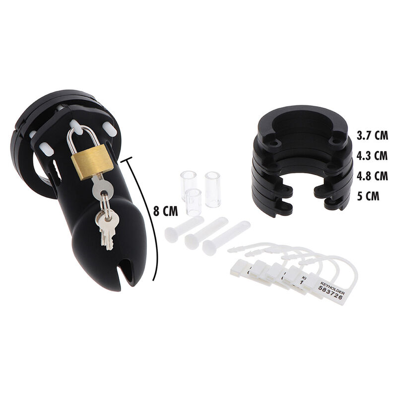 HIDDEN DESIRE – EXTREME GABBIA PER CAZZO IN SILICONE TAGLIA L NERA