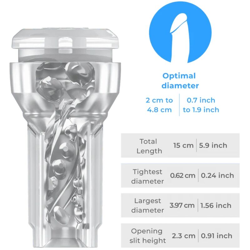 KIIROO – FEEL POCKET STROKER CRYSTAL DI KIIROO TRASPARENTE