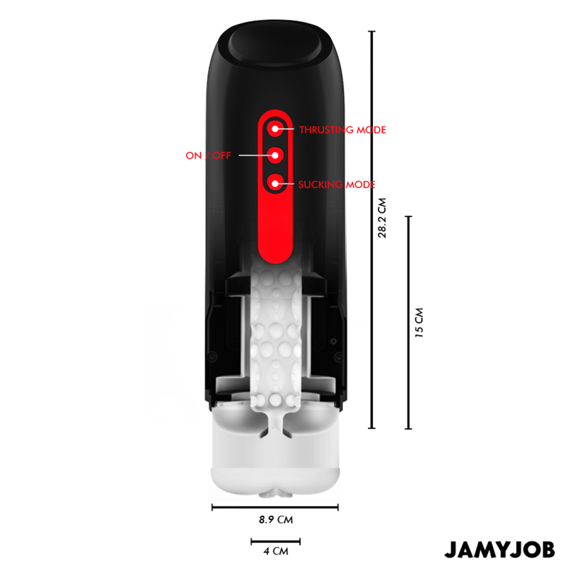 JAMYJOB – MASTURBATORE VAGINALE AUTOMATICO PHANTOM 5 MODALITÀ DI ASPIRAZIONE E SPINTA