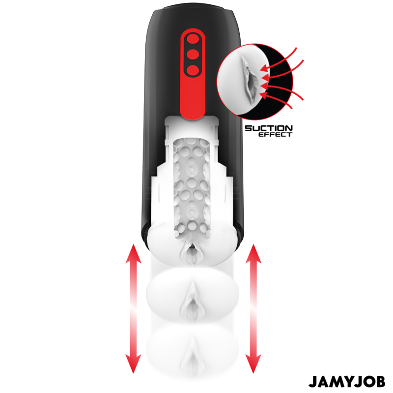 JAMYJOB – MASTURBATORE VAGINALE AUTOMATICO PHANTOM 5 MODALITÀ DI ASPIRAZIONE E SPINTA