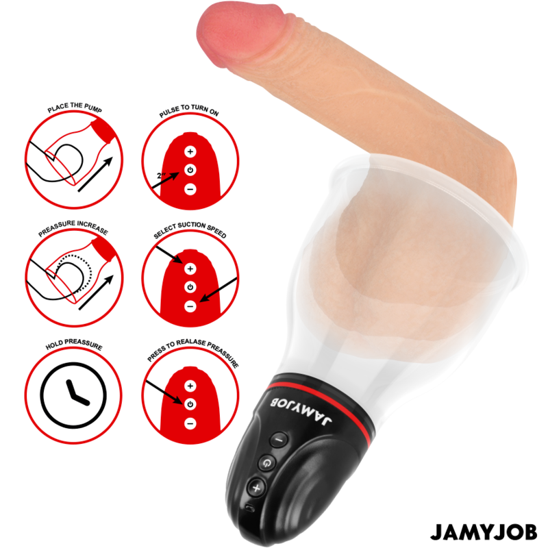 JAMYJOB – POMPA AUTOMATICA PER TESTICOLI XPAND LITE 3 LIVELLI DI ASPIRAZIONE GRIGIA
