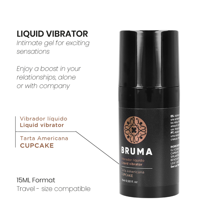 BRUMA – VIBRATORE LIQUIDO ULTRA SCORREVOLE CUPCAKE 15 ML