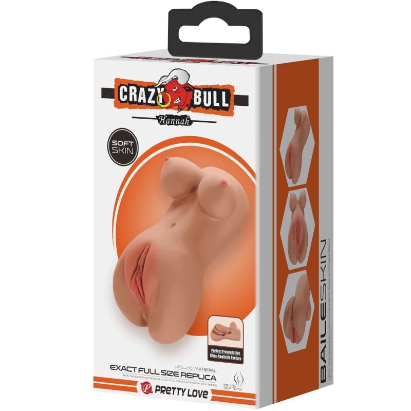 CRAZY BULL – HANNAH DOPPIO MASTURBATORE VAGINA E ANO REALISTICO MULATTO