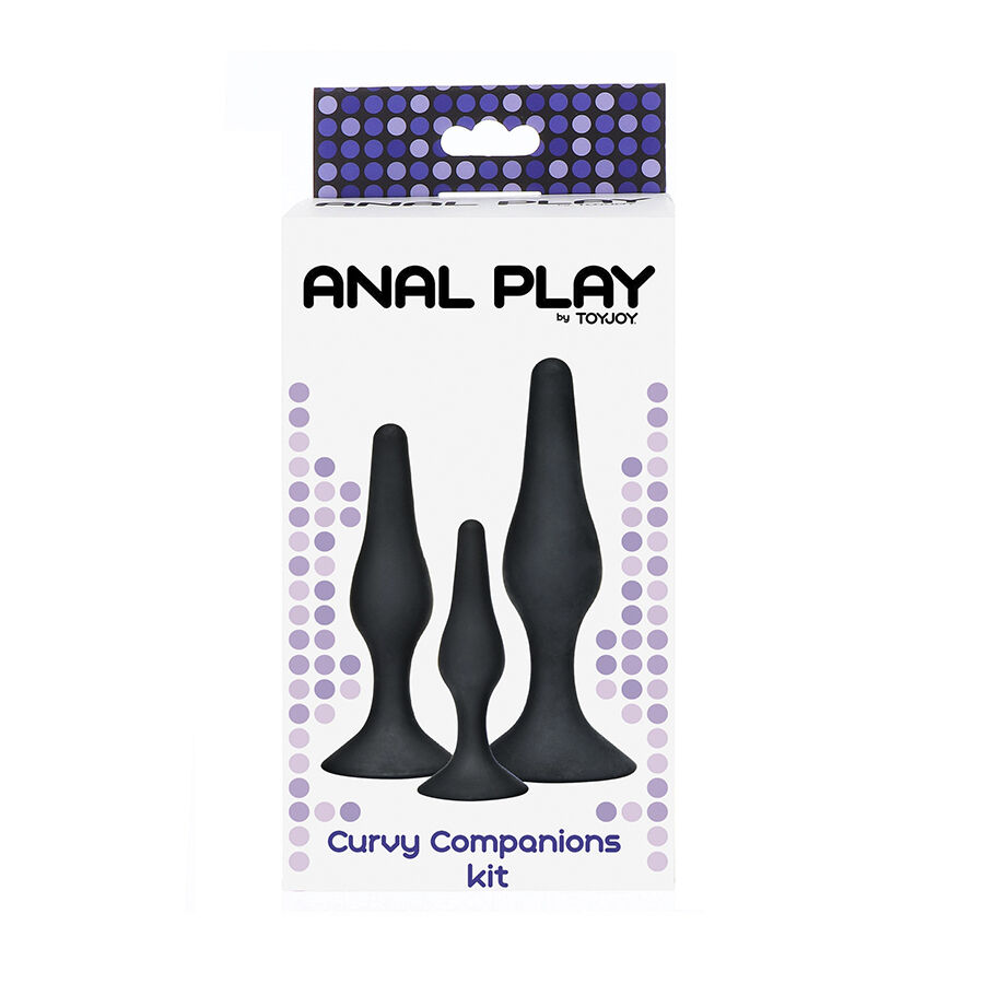 TOYJOY – ANAL PLAY CURVY COMPANIONS PLUG ANALE 3 PEZZI NERO