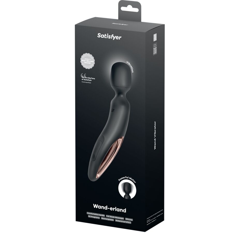 SATISFYER – WAND ERLAND MASSAGGIATORE VIBRANTE NERO