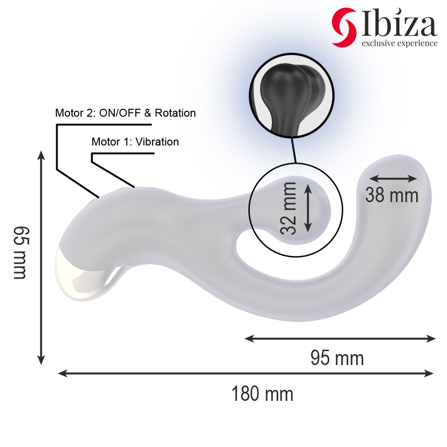 IBIZA – STIMOLATORE VIBRANTE E ROTANTE