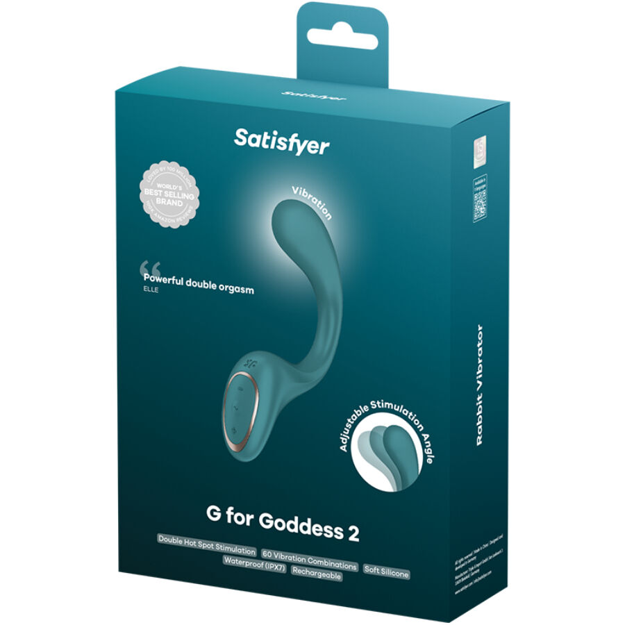 SATISFYER – G FOR GODDESS 2 VIBRATORE CONIGLIO VERDE BOTTIGLIA