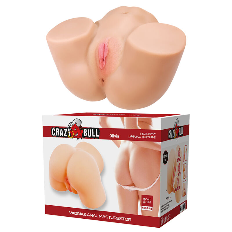 CRAZY BULL – OLIVIA DOPPIO MASTURBATORE VIBRANTE VAGINALE E ANALE IN CARNE