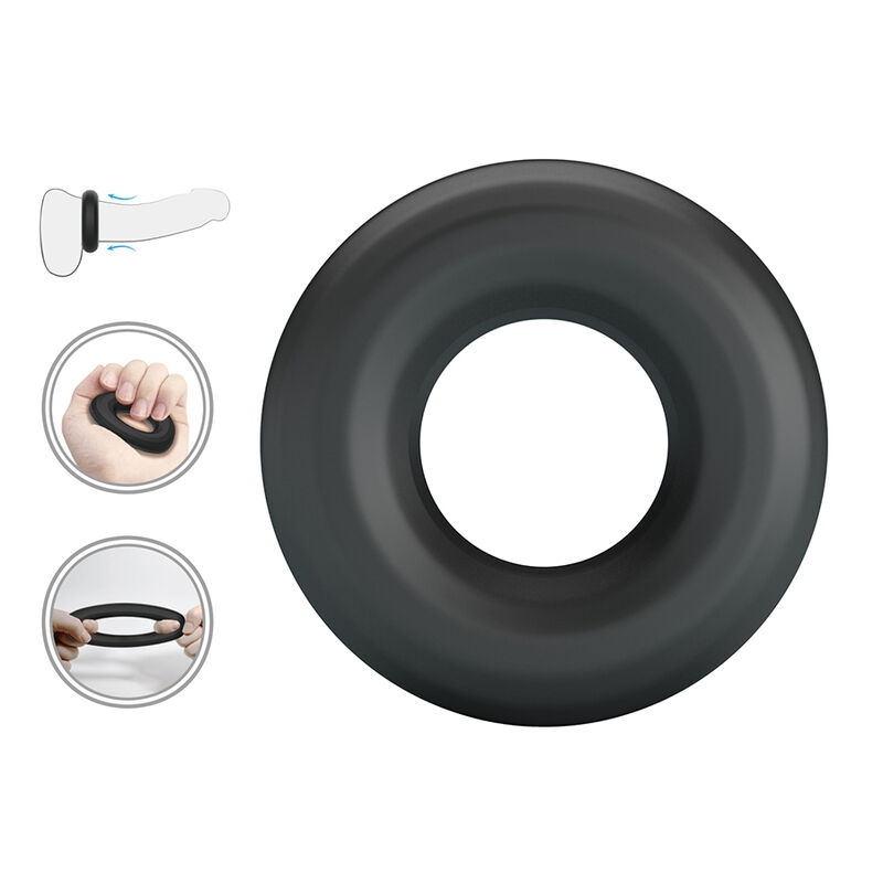 CRAZY BULL – ANELLO PER PENE IN SILICONE SUPER MORBIDO URBAN NERO