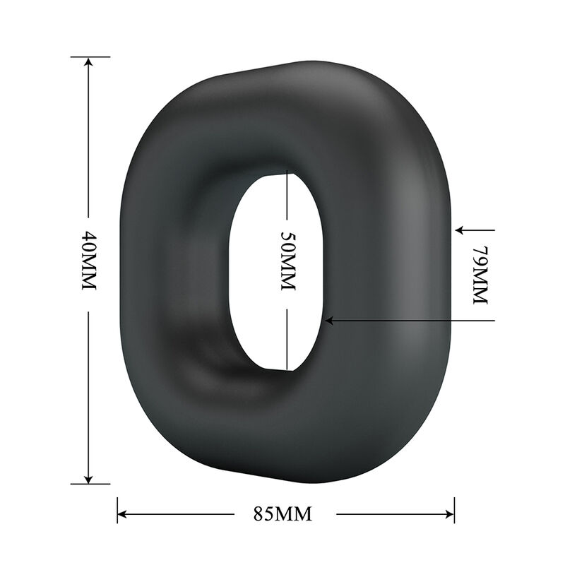 CRAZY BULL – ANELLO PER PENE WALDEN IN SILICONE SUPER MORBIDO NERO