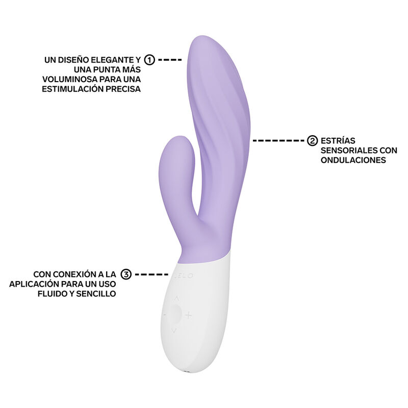 LELO – INA TWIST DOPPIO VIBRATORE A CONIGLIO PER IL PUNTO G E IL CLITORIDE LAVANDA