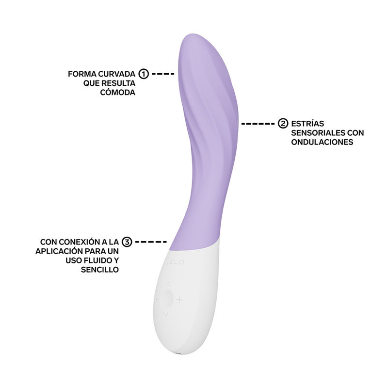 LELO – MONA TWIST VIBRATORE PER IL PUNTO G RICARICABILE E CONTROLLABILE TRAMITE APP, COLORE LAVANDA