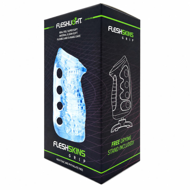 FLESHLIGHT  MASTURBATORE MANUALE MASCHILE FLESHSKINS GRIP BLUE ICE BLU