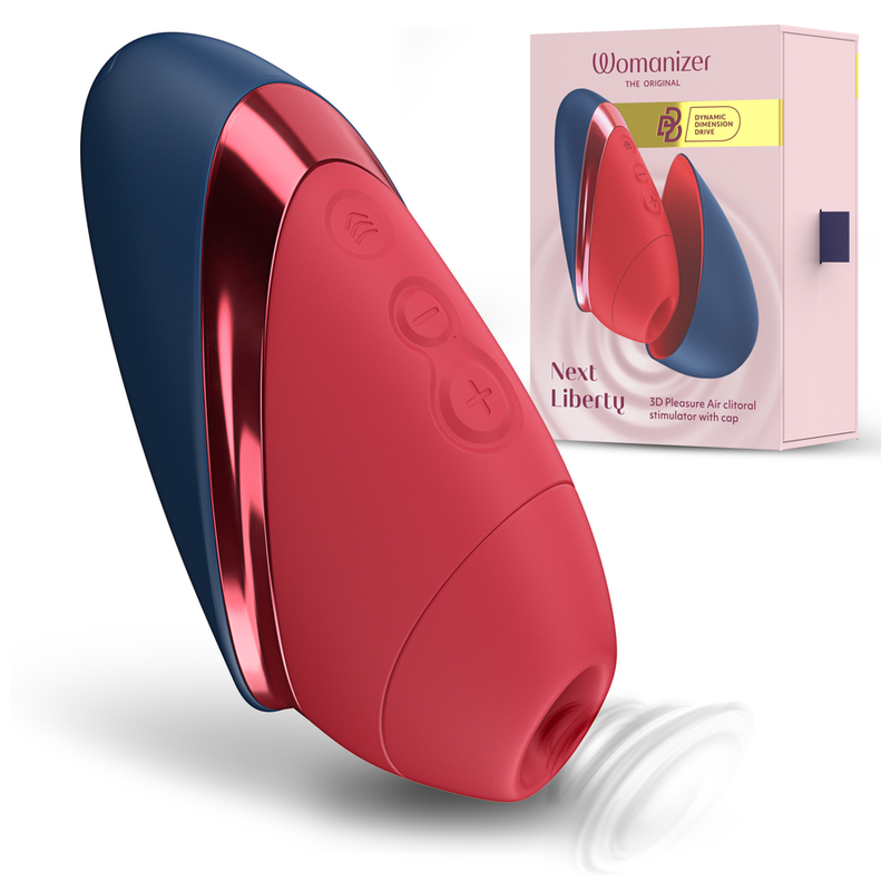 WOMANIZER – NEXT LIBERTY 3D PLEASURE AIR STIMOLATORE CLITORIDEO BLU/ROSSO