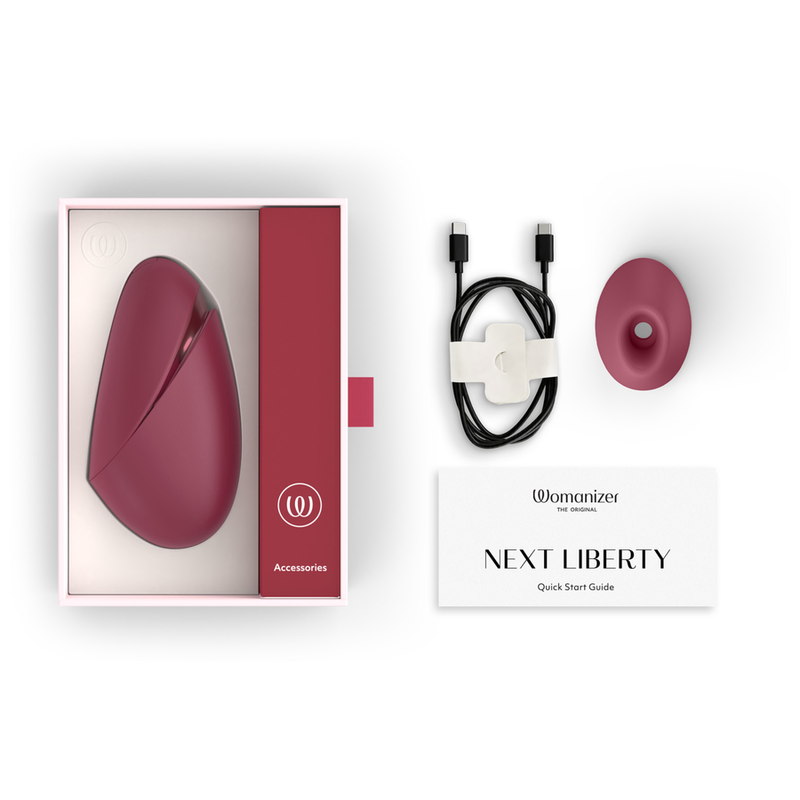 WOMANIZER – NEXT LIBERTY 3D PLEASURE AIR CLITORAL STIMULATOR BORDEAUX