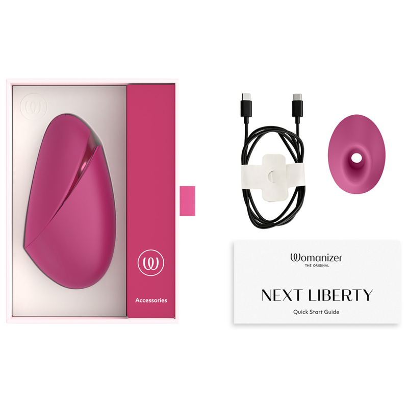 WOMANIZER – NEXT LIBERTY STIMOLATORE CLITORIDEO 3D INTENSO ROSA ARIA DI PIACERE