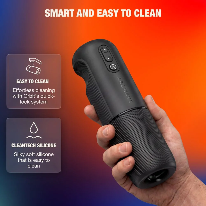 ARCWAVE – ORBIT MASTURBATORE MASCHILE ROTANTE A 360° CON CONTROLLO TRAMITE APP NERO