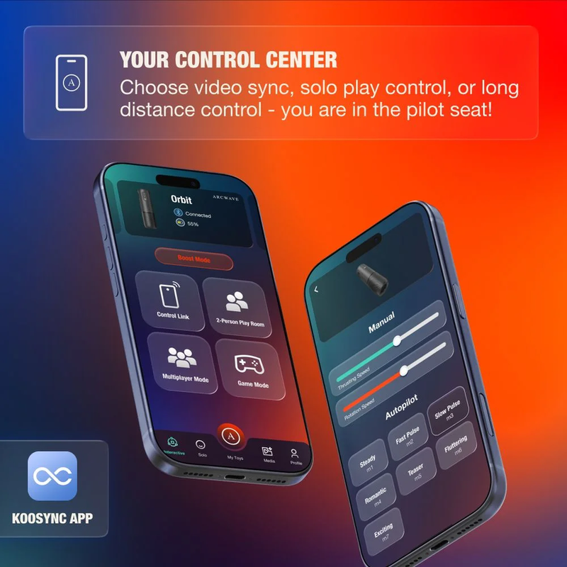 ARCWAVE – ORBIT MASTURBATORE MASCHILE ROTANTE A 360° CON CONTROLLO TRAMITE APP NERO