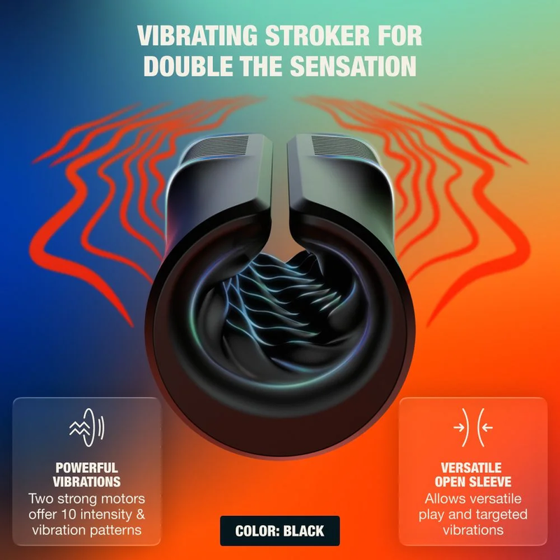 ARCWAVE - ZING STROKER MASCHILE VIBRANTE CON DOPPIO MOTORE NERO