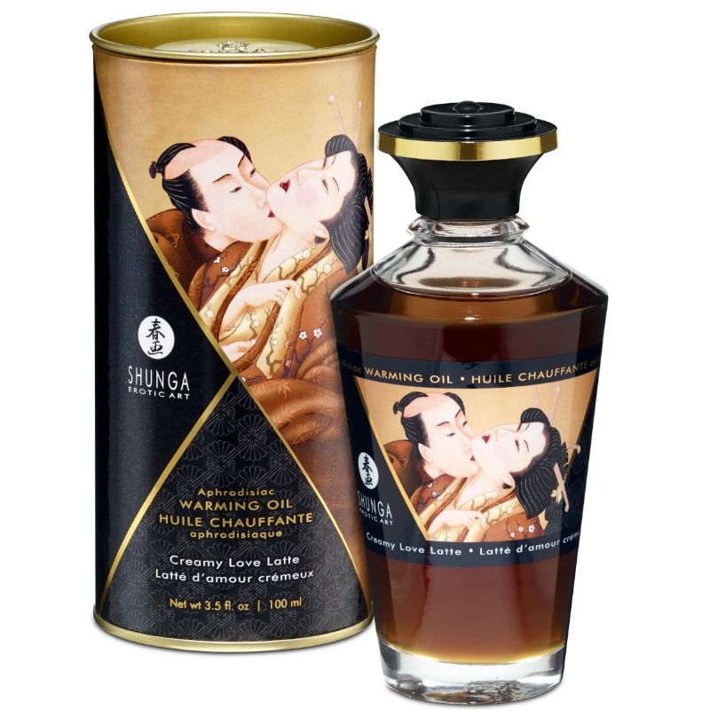SHUNGA – OLIO DA MASSAGGIO EFFETTO CALORE GUSTO CREAMY LOVE LATTE 100 ML