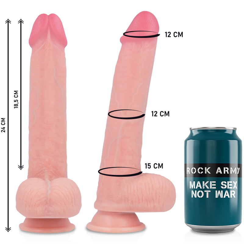 ROCKARMY – ARN S + DILDO IN SILICONE LIQUIDO PREMIUM KINGCOBRA 24 CM -O- 4.77 CM
